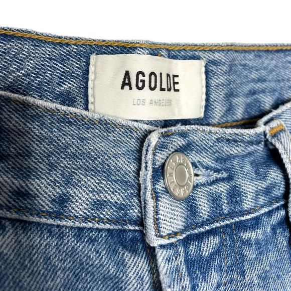 Agolde | 90’s Cropped Jeans in Echo Light Denim Distressed - Picture 4 of 10